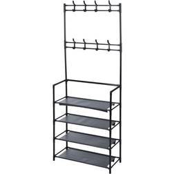 Tøjstativ Med 4 Hylder 60 x 26 x 155 cm Reolsystem