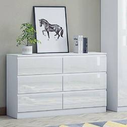 The Range Gloss White Chest of Drawer 120x77cm