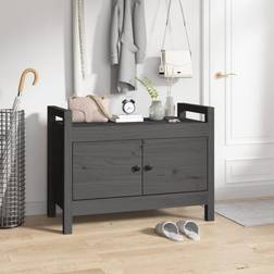 vidaXL Grey, 80 Pine Hall Oppbevaringsbenk