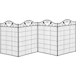 OutSunny Garden Decorative Fence 4 Panels 44in Wire