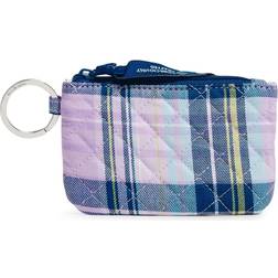 Vera Bradley Cotton Zip ID Case Wallet Amethyst Plaid - Amethyst Plaid