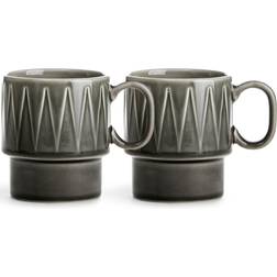 Sagaform Coffee & More Kaffeetasse 2er Pack Grau Becher 2Stk.