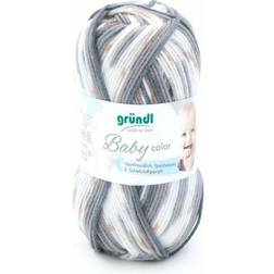 Gründl Wolle Baby color 50 g beigebraun grau weiß rehbraun multicolor