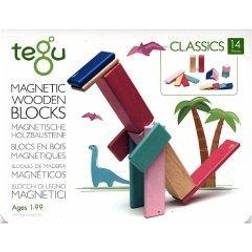 Tegu 14 Magnetische Holzbausteine pink