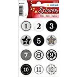 Herma Weihnachts-Sticker DECOR Adventskalender, grau