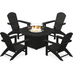 Polywood Nautical Adirondack Outdoor Lounge Set