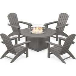 Polywood Nautical Adirondack Outdoor Lounge Set