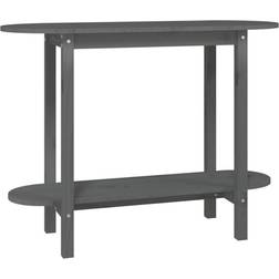 vidaXL 110 x 40 x 80 cm Massivt Fyrretræ Grå Konsolbord