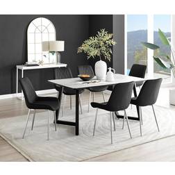 Furniturebox Carson Dining Set 90x160cm 7pcs