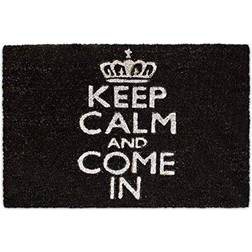 Relaxdays Natural Coconut Fibre Coir Doormat "Keep Calm In" Welcome