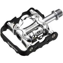 Exustar E-PM86 Kombipedaler Silver/Svart SPD 319