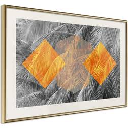 Artgeist Tavla Orange 30x20 Guldram Poster