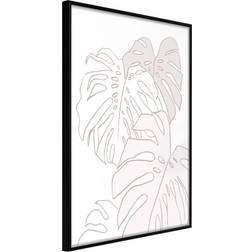 Artgeist Tavla Beige Leaves 20x30 Poster