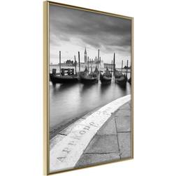 Artgeist Inramad Tavla Gondolas 20x30 Guldram Poster