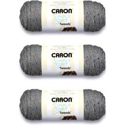 Caron Simply Soft Tweeds Yarn-Gray Heather Multipack Of 3