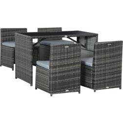 OutSunny 5tlg. Polyrattan Lounge-Set