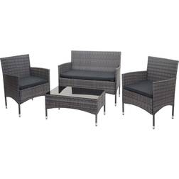 MCW Poly-Rattan Garnitur MCW-F55, Sitzgruppe Lounge-Set