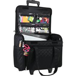 Everything Mary Everything Mary Black Quilted Teacher Rolling Tote 18" x 9" MichaelsÂ Black 18" x 9"