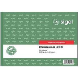 Sigel Ferieanmodningsblanket 40 Ark A5 Karbonfri