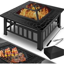 Kesser Fire Pit con Griglia e Pinze 82x82x50cm 3in1