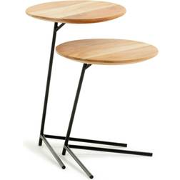 LaForma Kave Home Asha Indskudsbord Natur/Sort Småbord
