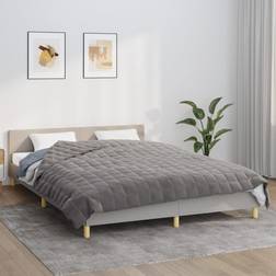 vidaXL Tyngdetæppe 200 x 225 cm 13 kg Stof Grå Tæppe Grå