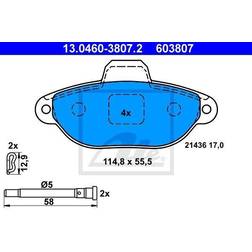 ATE Bremsbelagsatz, Scheibenbremse Vorderachse 13.0460-3807.2