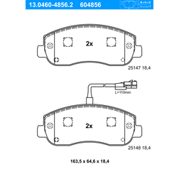 ATE Renault Master 3 Kasten Remblokkenset