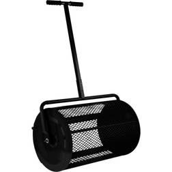 T-Mech Compost Spreader Roller 26 Peat Moss Topsoil Seeding Fertiliser Black