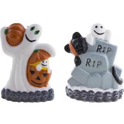 Horror-Shop Halloween Geister Kerze 13,5cm niedliche Gruseldeko