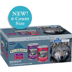 Blue Buffalo Wilderness High Protein Beef & Salmon Dog Food Variety Pack