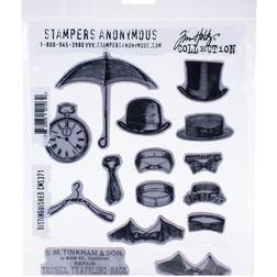 Tim Holtz Cling Stamps 7''X8.5'' Distinguished