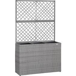 Casaria Deuba Poly Rattan Planter Flower Box 83x30.5x146cm Trellis