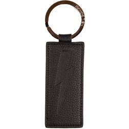 Neil Barrett Black Leather Men Keychain