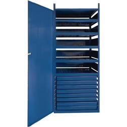 HP Autozubehör Schrank m.Tür LOGS 145 H1550xB540xT390mm 8 Schubl.5 Fbd.blau RAL LOGS