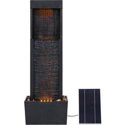 Teamson Home 38 Inch Height Solar Fountain Black