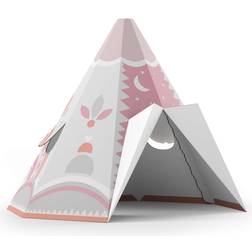 FOLDZILLA Tipi Pappe XXL Tipi Ethno Muster Rosa