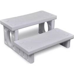 vidaXL Mini-escalera Blanca Para El Spa