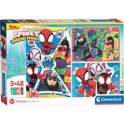 Clementoni Marvel Spidey & His Amazing Friends 3x48 Pieces