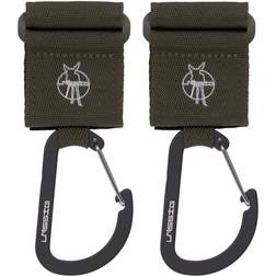 Lässig Kinderwagenhaken 2er Set Karabiner Olive