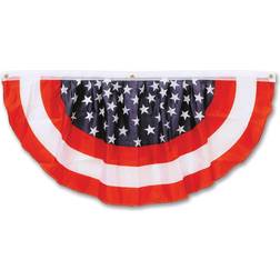 Beistle Company 54991-RWB Stars & Stripes Fabric Bunting Pack of 6