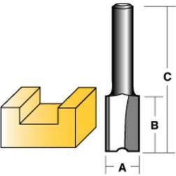 Straight router bit 1/4 xlong 1/4 shank Carbitool