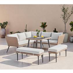 Furniturebox Seychelles Lounge-Set, 1 Tisch einschl. 2 Sofas