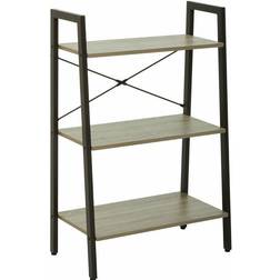 Premier Bradbury 3 Tier Shelves Grey Oak Dark Brown Estantería