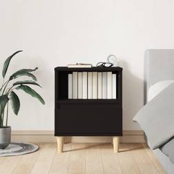 vidaXL black, 1 Bedside Table 35x40cm