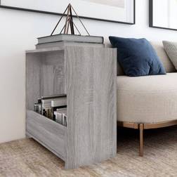 vidaXL Sidebord 50 x 26 x 50 cm Konstrueret Træ Grå Sonoma-Eg Småbord
