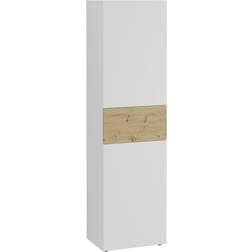 FMD Commode 1 Portes 1 Tiroir BELM 6 Blanc Et Naturel Armoire