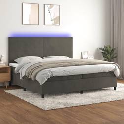 vidaXL Ramsäng Med Madrass 200x200 cm Sammet Kontinentalsäng