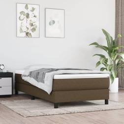 vidaXL de Lit Ensachés Marron 80x200x20 cm Matelas à Ressorts