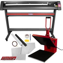 Pixmax Prensa Térmica De 38 cm x 38 cm Con Plotter Cortador De Vinilo De 1350 mm